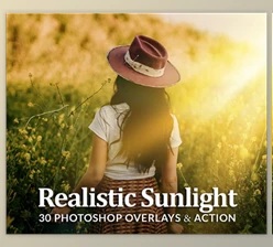 Download Realistic Sun Light Photoshop Overlays and Action
