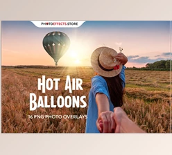 Download 16 Hot Air Balloons Photo Overlays CreativeMarket 6564329