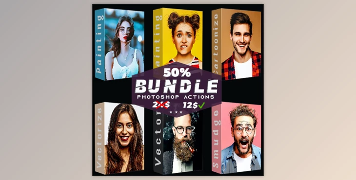Download Bundle Cartoon Painting Photoshop Actions GraphicRiver - 36497200