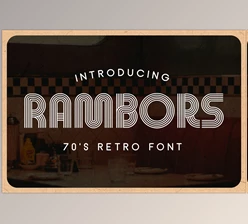 Download Rambors – Retro Font CreativeMarket 6948187