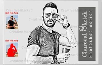 Download Charcoal Sketch Photoshop Action <span class='badge badge-warning'>CreativeMarket</span> - 7053812