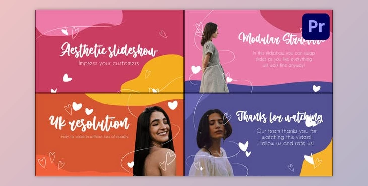 Download Aesthetic Colorful Slideshow | Premiere Pro MOGRT (Videohive 36543565)