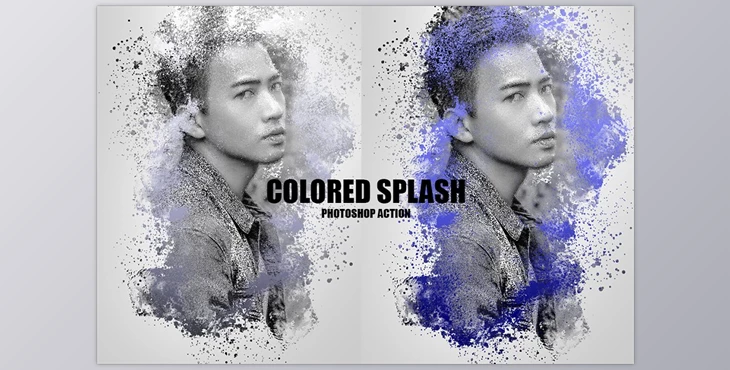 Download Colored Splash Photoshop Action