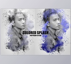 Download Colored Splash Photoshop Action