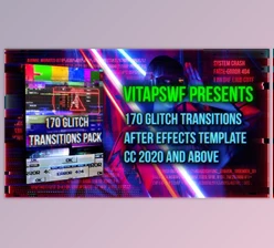 Download 170 Glitch Transitions Pack (Videohive 36502715) - AE Project