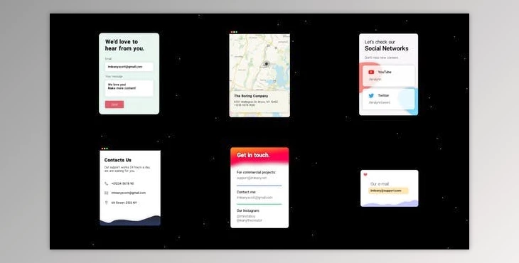 Download Contact Information (Videohive 36680407) - AE Project