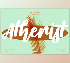Download Atherist Script Font CreativeMarket 6709378