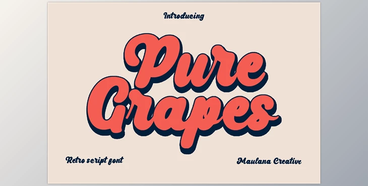 Download Pure Grapes Retro Cursive Font CreativeMarket 7040860