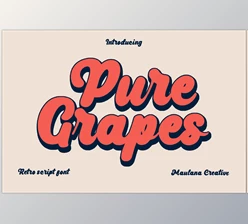 Download Pure Grapes Retro Cursive Font CreativeMarket 7040860