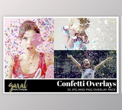 Download 35 Confetti Photoshop Overlays, JPG and PNG files