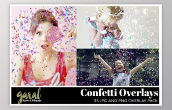 Download 35 Confetti Photoshop Overlays, <span class='badge badge-warning'>JPG</span> and PNG files