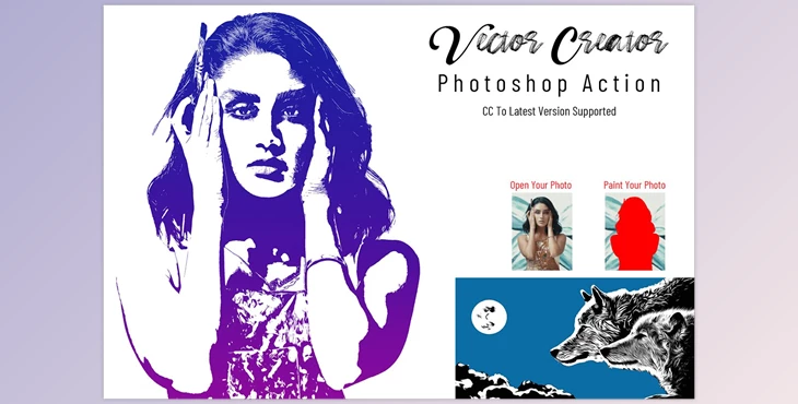 Download Vector Creator Photoshop Action CreativeMarket - 7069003