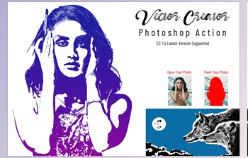 Download Vector Creator Photoshop <span class='badge badge-warning'>Action</span> CreativeMarket - 7069003