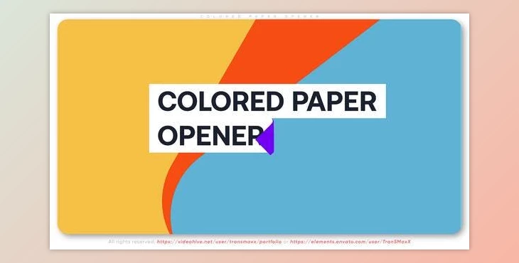 Download Colored Paper Opener (Videohive 36688306) - AE Project