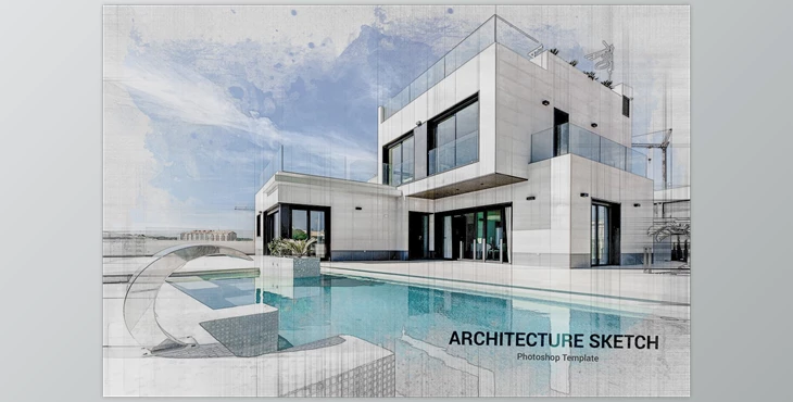 Download Architecture Sketch CreativeMarket - 6526640