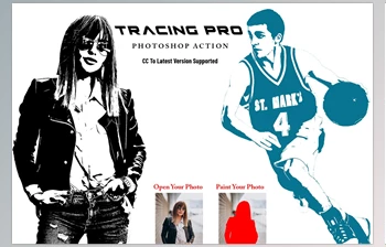 Download Tracing Pro Photoshop <span class='badge badge-warning'>Action</span> CreativeMarket - 7077477