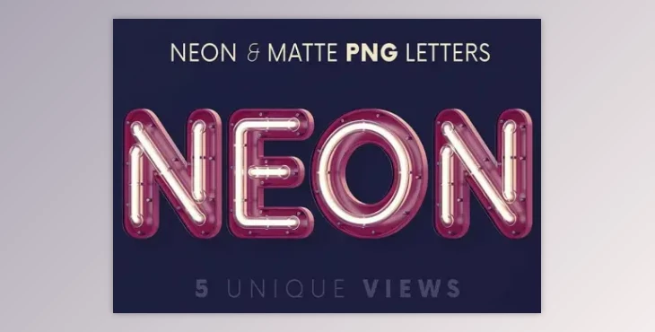 Download Neon & Matte – 3D Lettering