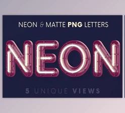 Download Neon & Matte – 3D Lettering