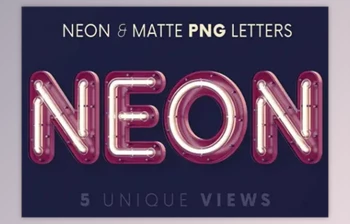 Download Neon & <span class='badge badge-warning'>Matte</span> – 3D Lettering