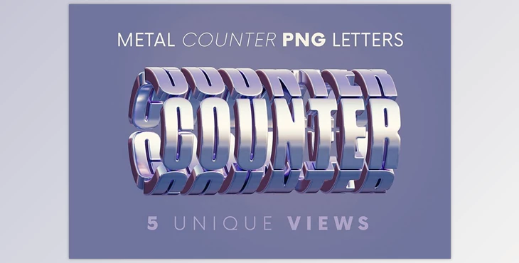 Download Metal Counter – 3D Lettering