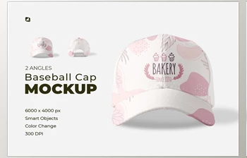 Download Velcro Snapback Baseball <span class='badge badge-warning'>Cap</span> Mockup CreativeMarket - 7037461