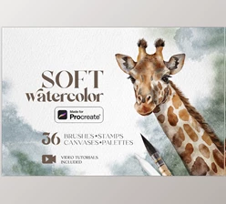 Download Soft watercolor Procreate brushes CreativeMarket 6236936