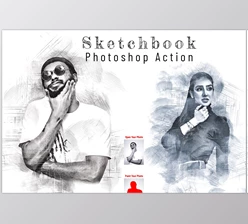 Download Sketchbook Photoshop Action CreativeMarket - 7087403