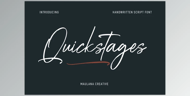 Download Quickstages Brush Script Font CreativeMarket 7068295