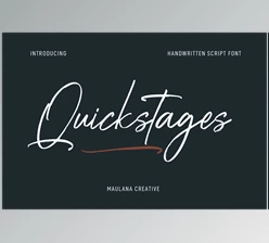 Download Quickstages Brush Script Font CreativeMarket 7068295