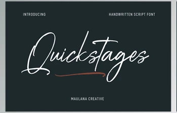 Download Quickstages Brush Script <span class='badge badge-warning'>Font</span> CreativeMarket 7068295