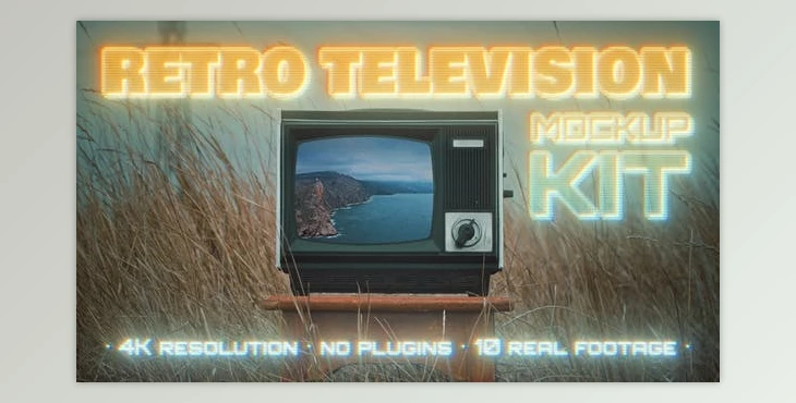Download Retro TV Mockup Kit (Videohive 36760922) - AE Project