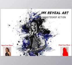 Download Ink Reveal Art Photoshop Action CreativeMarket - 7095170