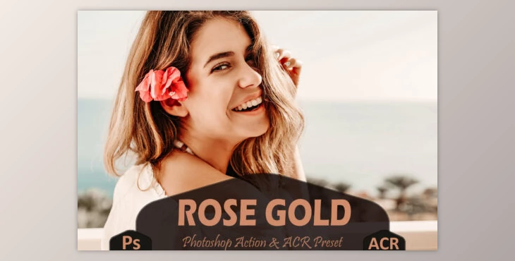 Download 10 Rose Gold Photoshop Actions