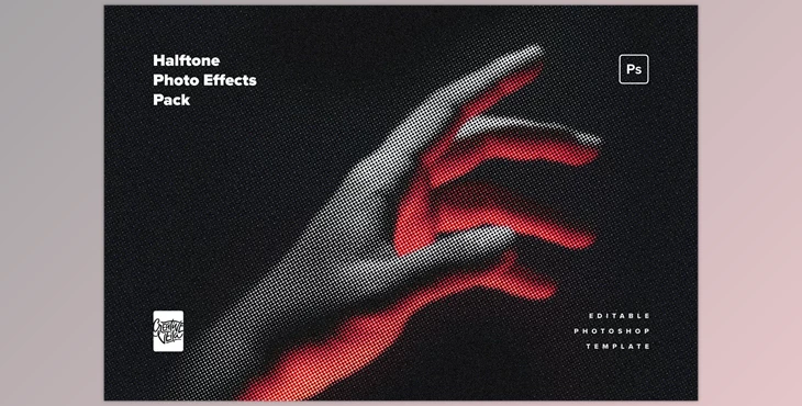 Download Halftone Photo Effects Pack CreativeMarket - 7088600