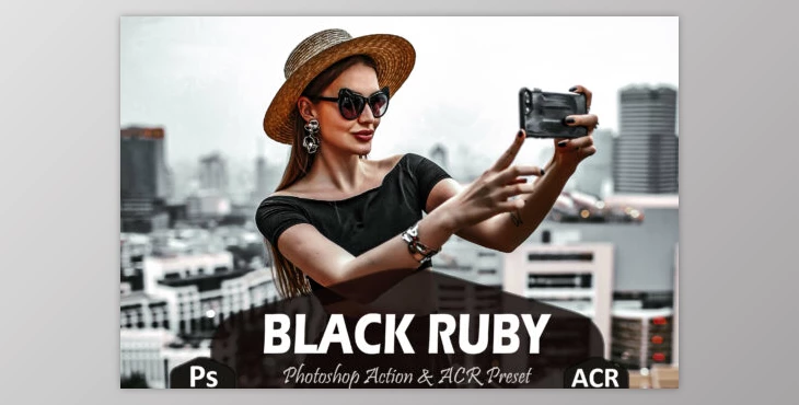 Download 10 Black Ruby Photoshop Actions