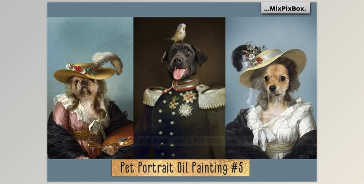Download Pet Portrait Oil Background v.5 CreativeMarket - 6120192