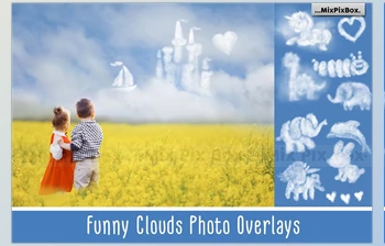 Download Funny Clouds Photo <span class='badge badge-warning'>Overlays</span> CreativeMarket - 6043289