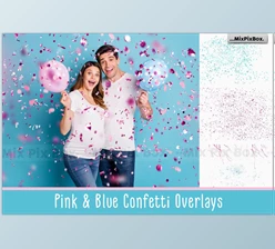 Download Pink and Blue Confetti Overlays CreativeMarket - 6032880
