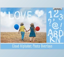 Download Cloud Alphabet Photo Overlays CreativeMarket - 6043491