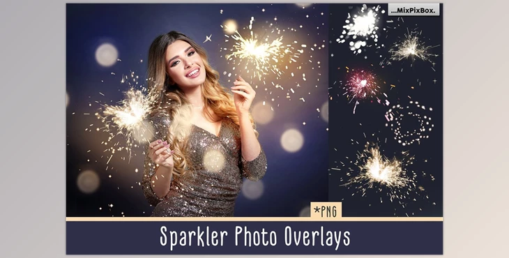 Download Sparkler Photo Overlays CreativeMarket - 5814585