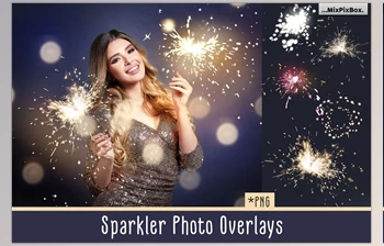 Download Sparkler Photo <span class='badge badge-warning'>Overlays</span> CreativeMarket - 5814585