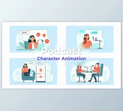 Download Pod Cast Explainer And Animation Scene Pack (Videohive 36861972) - AE Project