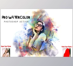 Download Pro Watercolor Effect PS Action CreativeMarket - 7103660