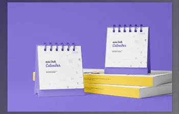 Download Mini Desk Calendar Mockup CreativeMarket - 6706176