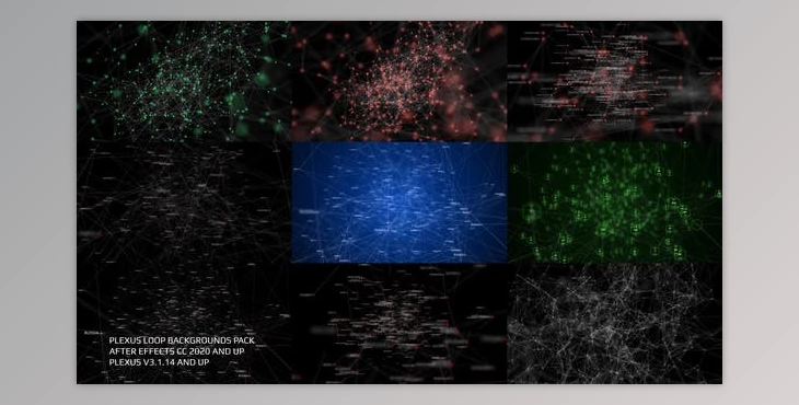 Download Plexus Loop Backgrounds Pack – After Effects (Videohive 36837186) - AE Project