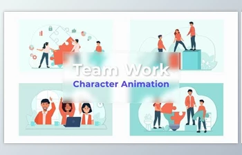 Download Graphic illustration of the team’s work <span class='badge badge-warning'>Animation</span> Scene (Videohive 36706733) - AE Project