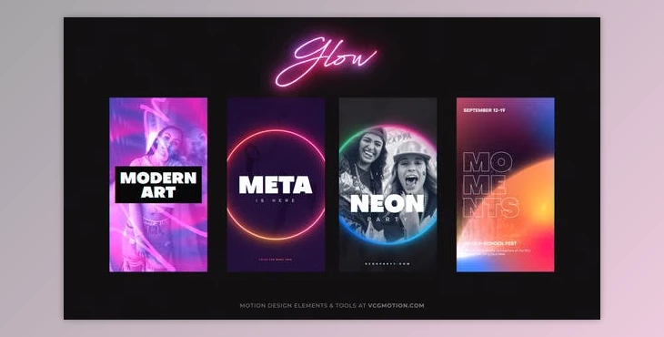 Download Stories – Glow (Videohive 36941903) - AE Project