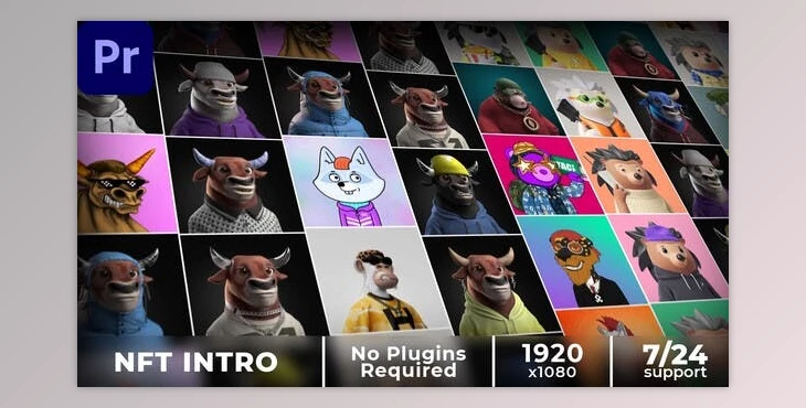 Download NFT Mosaic Intro MOGRT (Videohive 36889865)