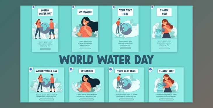 Download World Water Day Social Media Post And Instagram Story (Videohive 36759613) - AE Project