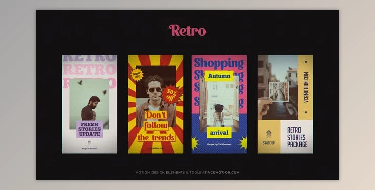 Download Stories – Retro (Videohive 36942638) - AE Project